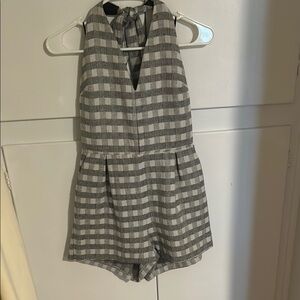 Topshop Gray Checkered Dress